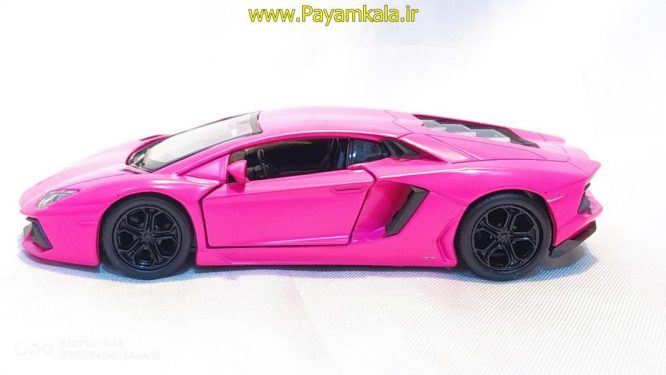 ماشین فلزی لامبورگینی (LAMBORGHINI AVENTADOR BY WELLY) صورتی