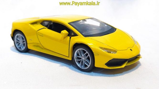 ماشین فلزی لامبورگینی (LAMBORGHINI HURACAN LP610-4 BY WELLY) زرد