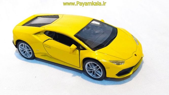 ماشین فلزی لامبورگینی (LAMBORGHINI HURACAN LP610-4 BY WELLY) زرد