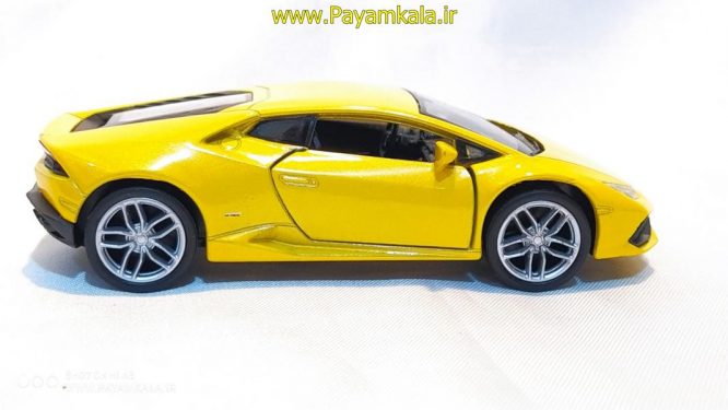 ماشین فلزی لامبورگینی (LAMBORGHINI HURACAN LP610-4 BY WELLY) زرد