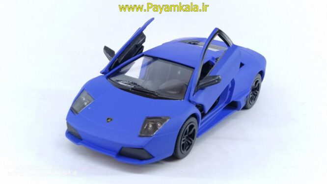 ماشین فلزی لامبورگینی (LAMBORGHINI MURCIELAGO LP640 BY KINSMART) آبی مات