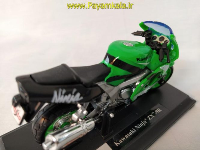 ماکت فلزی موتورسیکلت کاوازاکی (KAWASAKI NINJA ZX-9R BY MAISTO)(1/18)