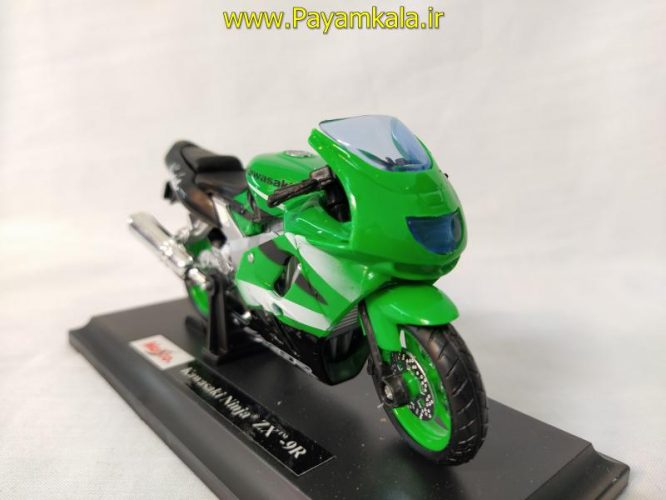 ماکت فلزی موتورسیکلت کاوازاکی (KAWASAKI NINJA ZX-9R BY MAISTO)(1/18)