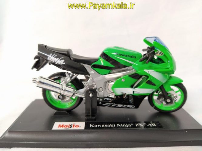 ماکت فلزی موتورسیکلت کاوازاکی (KAWASAKI NINJA ZX-9R BY MAISTO)(1/18)