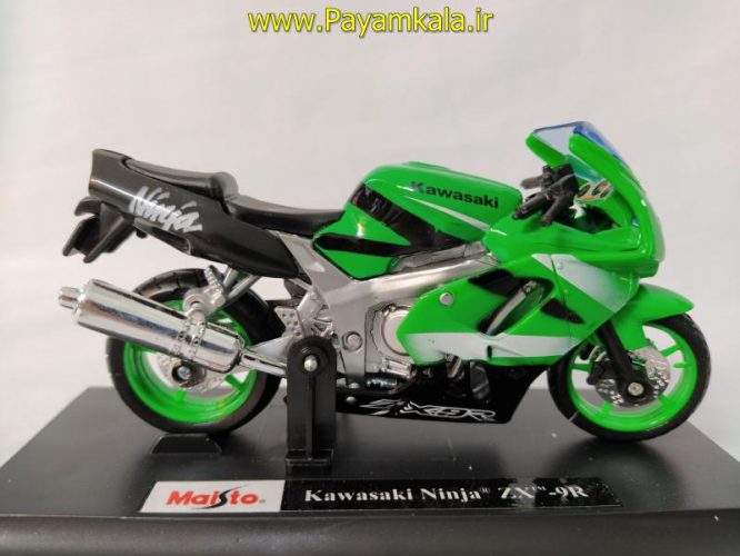 ماکت فلزی موتورسیکلت کاوازاکی (KAWASAKI NINJA ZX-9R BY MAISTO)(1/18)