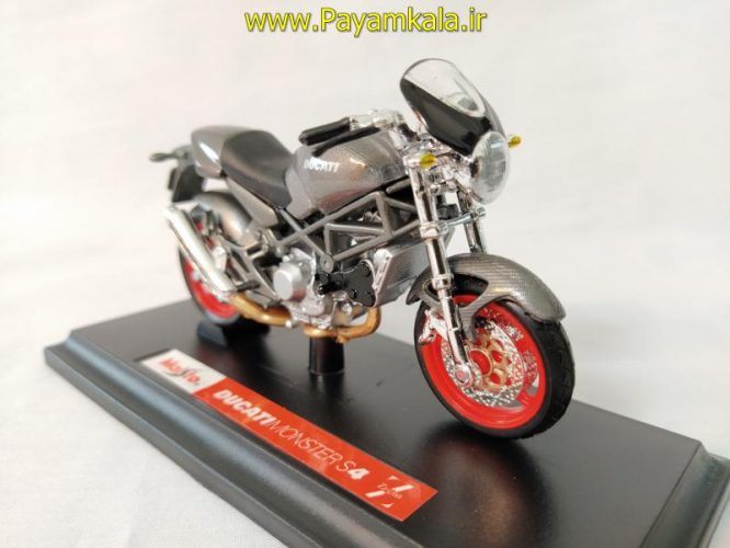 ماکت فلزی موتورسیکلت دوکاتی (DUCATI MONSTER S4 BY MAISTO)(1/18)