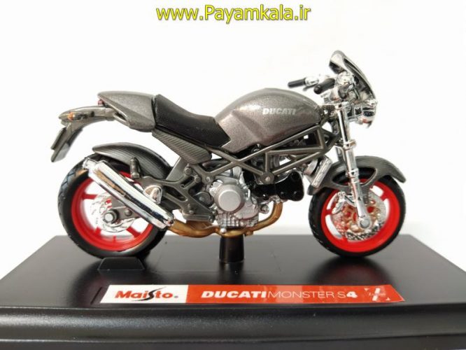 ماکت فلزی موتورسیکلت دوکاتی (DUCATI MONSTER S4 BY MAISTO)(1/18)