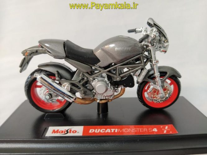 ماکت فلزی موتورسیکلت دوکاتی (DUCATI MONSTER S4 BY MAISTO)(1/18)