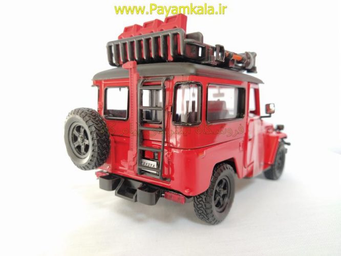 (آفرود) ماکت قدیمی تویوتا اف جی کروزر 1:24 (TOYOTA FJ40 BY MOTORMAX) سری پلاتینوم قرمز