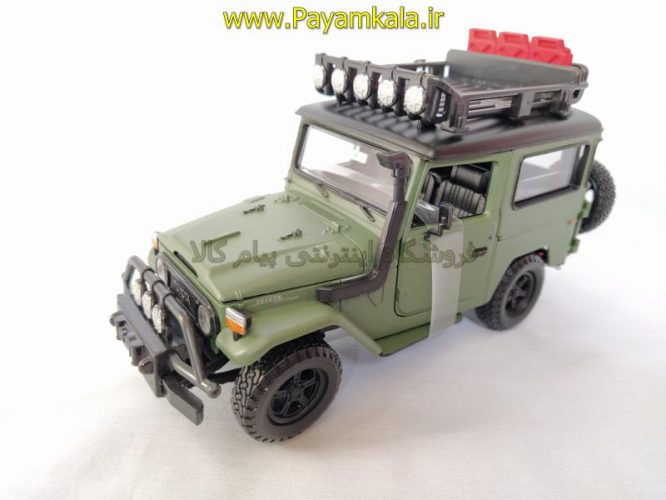 (آفرود) ماکت قدیمی تویوتا اف جی کروزر 1:24 (TOYOTA FJ40 BY MOTORMAX) سری پلاتینوم سبز