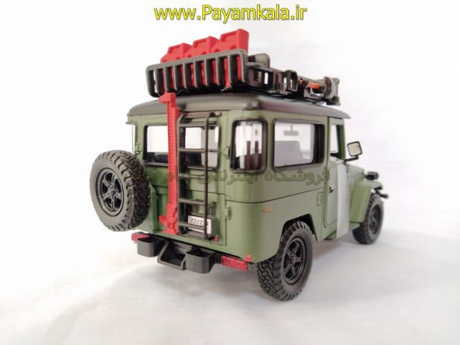 (آفرود) ماکت قدیمی تویوتا اف جی کروزر 1:24 (TOYOTA FJ40 BY MOTORMAX) سری پلاتینوم سبز