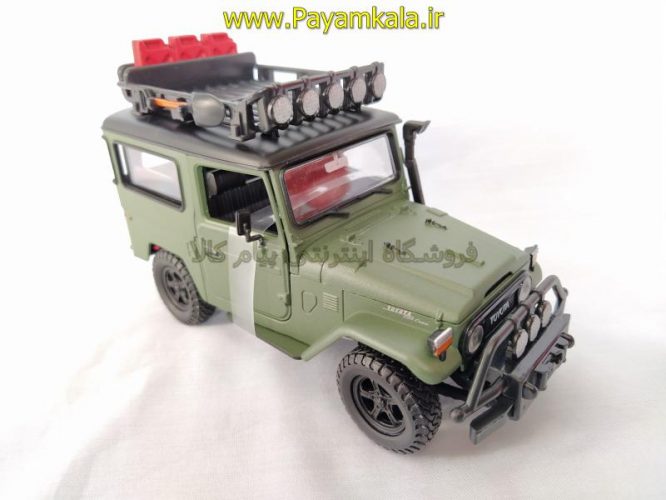 (آفرود) ماکت قدیمی تویوتا اف جی کروزر 1:24 (TOYOTA FJ40 BY MOTORMAX) سری پلاتینوم سبز