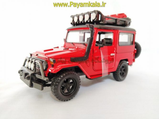 (آفرود) ماکت قدیمی تویوتا اف جی کروزر 1:24 (TOYOTA FJ40 BY MOTORMAX) سری پلاتینوم قرمز