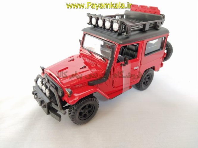 (آفرود) ماکت قدیمی تویوتا اف جی کروزر 1:24 (TOYOTA FJ40 BY MOTORMAX) سری پلاتینوم قرمز