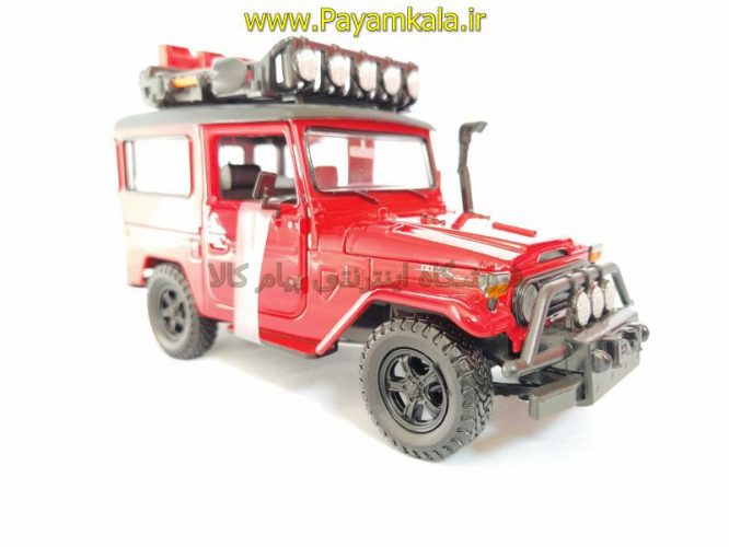 (آفرود) ماکت قدیمی تویوتا اف جی کروزر 1:24 (TOYOTA FJ40 BY MOTORMAX) سری پلاتینوم قرمز