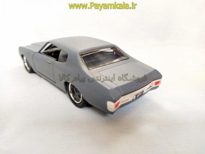 (جعبه دار) ماکت  شورلت (CHEVY CHEVELLE SS 1970 BY JADA) طوسی مات