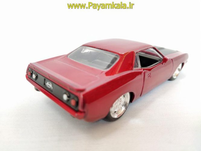 (جعبه دار) ماکت  پلیموت(PLYMOUTH BARRACUDA 1973 BY JADA) قرمز