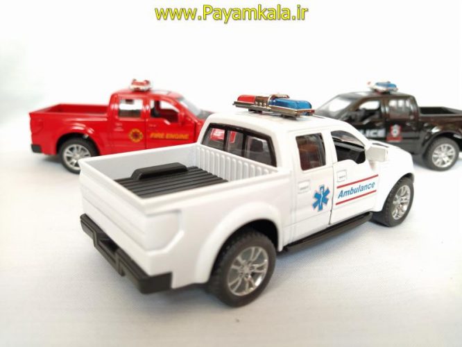 ماشین اسباب بازی وانت فورد آمبولانس(CD TOYS) سفید