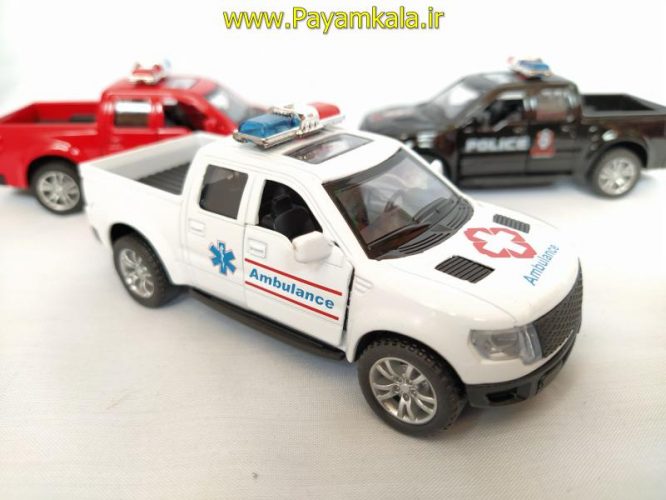 ماشین اسباب بازی وانت فورد آمبولانس(CD TOYS) سفید