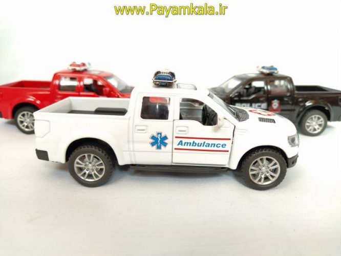 ماشین اسباب بازی وانت فورد آمبولانس(CD TOYS) سفید