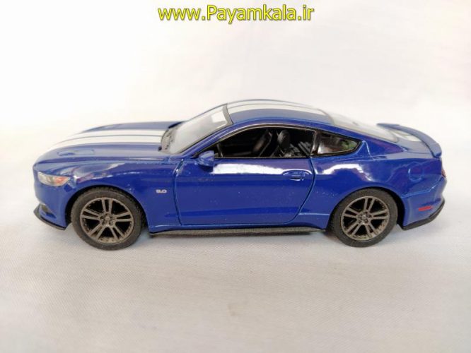 ماشین فلزی فورد موستانگ آبی ( FORD MUSTANG GT2015 BY KINSMART)