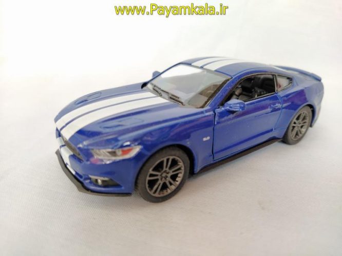 ماشین فلزی فورد موستانگ آبی ( FORD MUSTANG GT2015 BY KINSMART)