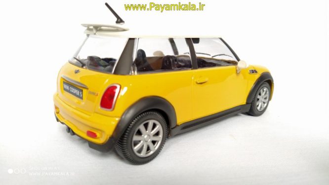 ماکت 1:24مینی کوپر(MINI COOPER S BY BURAGO) زرد