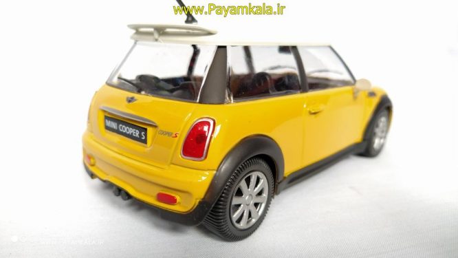 ماکت 1:24مینی کوپر(MINI COOPER S BY BURAGO) زرد