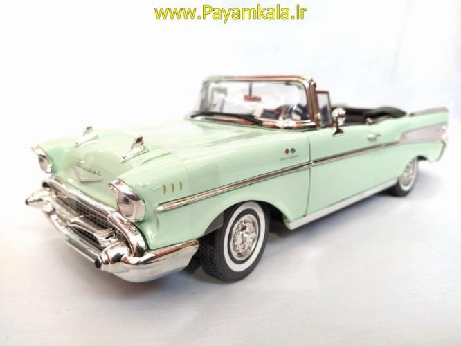 ماکت 1:18 شورلت بل ایر(CHEVY 1957 BEL AIR BY MOTOR MAX) سبز