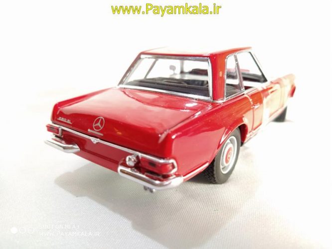 ماکت ماشین فلزی مرسدس بنز (1:24)(MERCEDES-BENZ 230SL1963 BY WELLY) قرمز