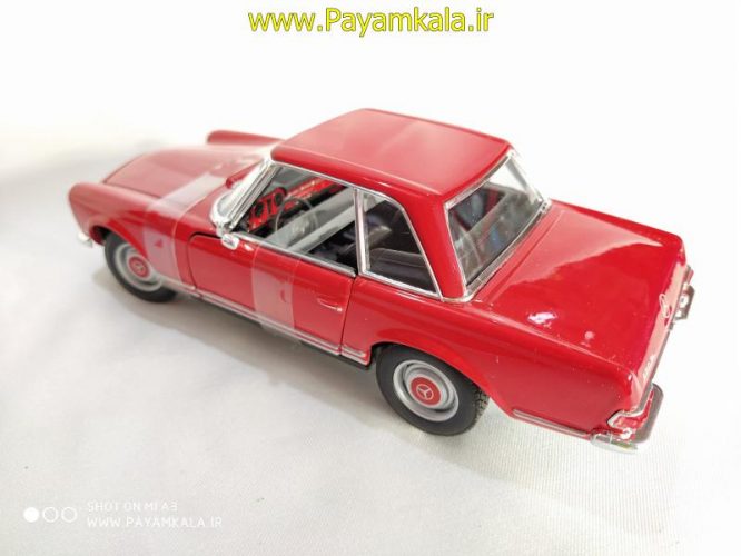 ماکت ماشین فلزی مرسدس بنز (1:24)(MERCEDES-BENZ 230SL1963 BY WELLY) قرمز