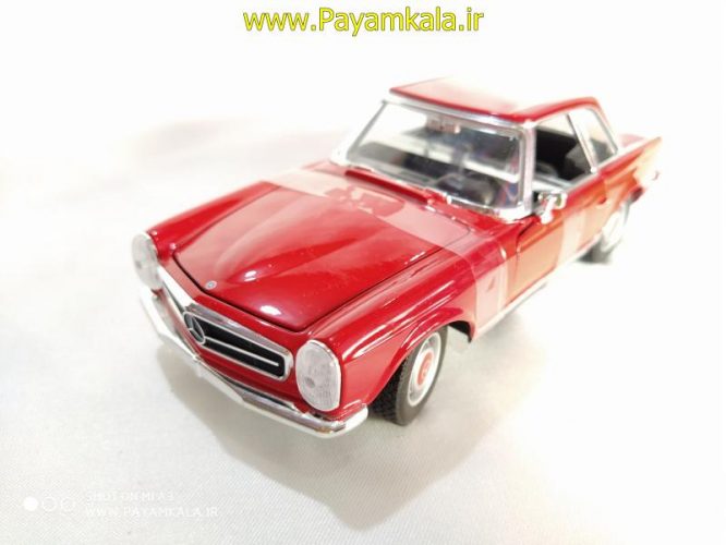 ماکت ماشین فلزی مرسدس بنز (1:24)(MERCEDES-BENZ 230SL1963 BY WELLY) قرمز