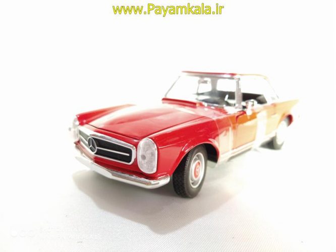 ماکت ماشین فلزی مرسدس بنز (1:24)(MERCEDES-BENZ 230SL1963 BY WELLY) قرمز