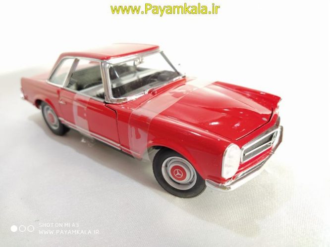 ماکت ماشین فلزی مرسدس بنز (1:24)(MERCEDES-BENZ 230SL1963 BY WELLY) قرمز