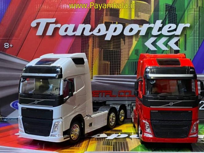 ماکت تریلی ولوو (VOLVO FH) بزرگ 1:32ساخت WELLY (رنگ سفید)