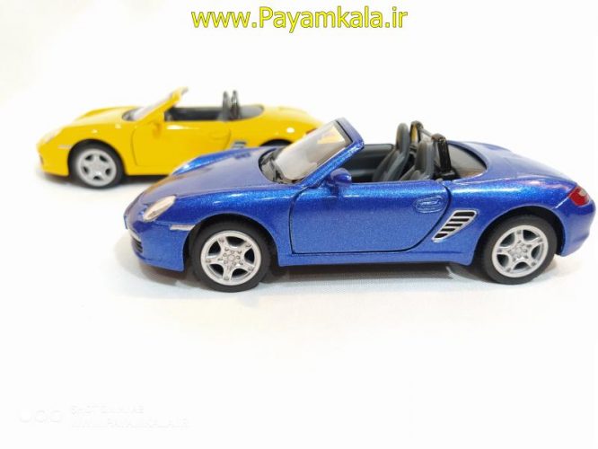 ماشین اسباب بازی پورشه (PORSCHE BOXSTER S BY KINSMART) آبی