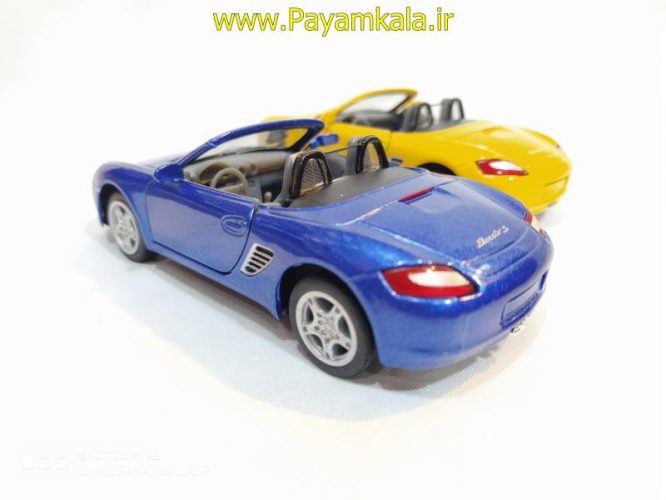 ماشین اسباب بازی پورشه (PORSCHE BOXSTER S BY KINSMART) آبی