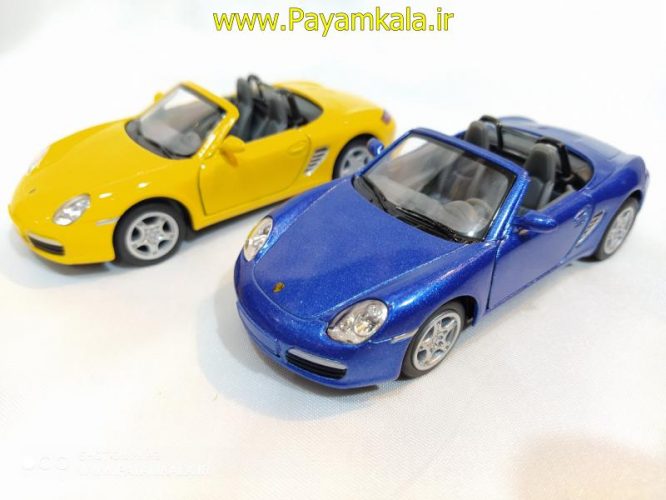 ماشین اسباب بازی پورشه (PORSCHE BOXSTER S BY KINSMART) آبی