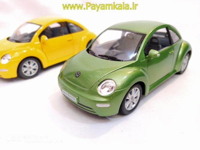 ماشین اسباب بازی فولکس نیوبیتل(VOLKSWAGEN NEW BEETLE BY KINSMART)سبز