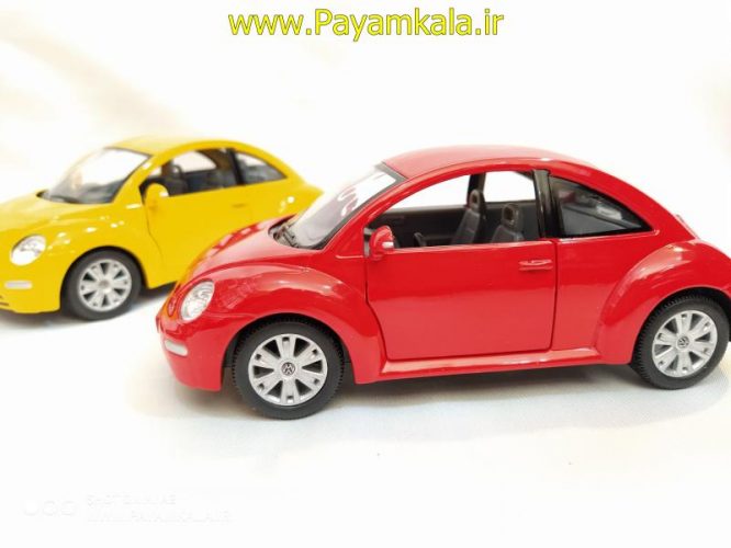 ماشین اسباب بازی فولکس نیوبیتل(VOLKSWAGEN NEW BEETLE BY KINSMART) قرمز