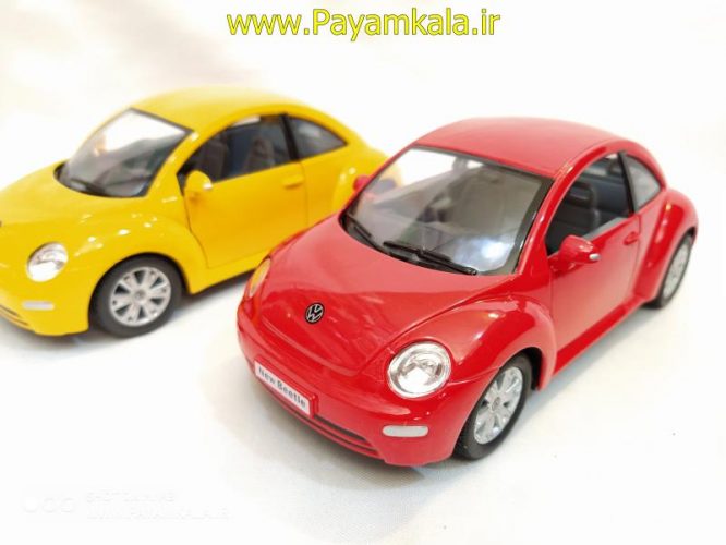 ماشین اسباب بازی فولکس نیوبیتل(VOLKSWAGEN NEW BEETLE BY KINSMART) قرمز