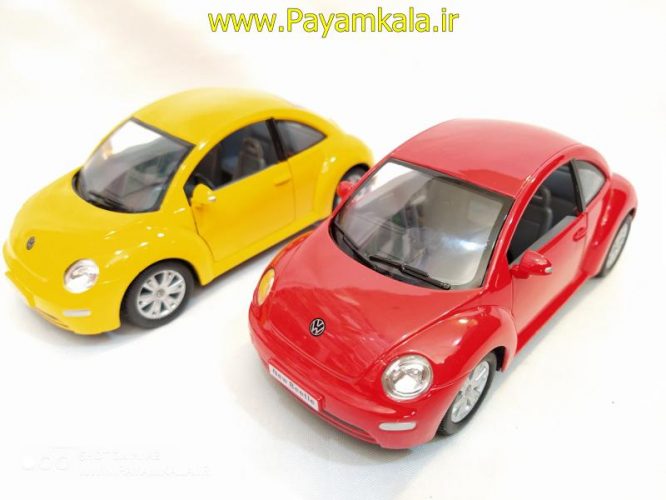 ماشین اسباب بازی فولکس نیوبیتل(VOLKSWAGEN NEW BEETLE BY KINSMART) قرمز