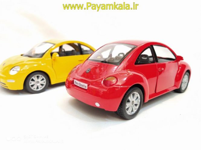 ماشین اسباب بازی فولکس نیوبیتل(VOLKSWAGEN NEW BEETLE BY KINSMART) قرمز