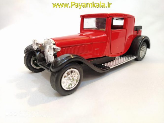 ماشین اسباب بازی کلاسیک 1:24(VINTAGE CAR) قرمز طرح 010