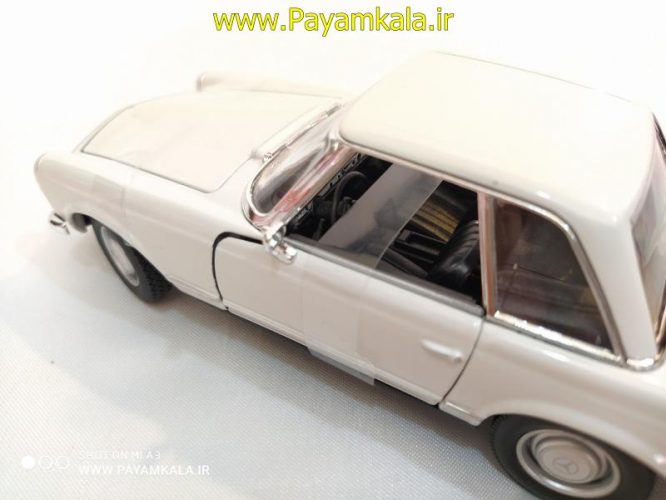 ماکت ماشین فلزی مرسدس بنز (1:24)(MERCEDES-BENZ 230SL1963 BY WELLY) سفید