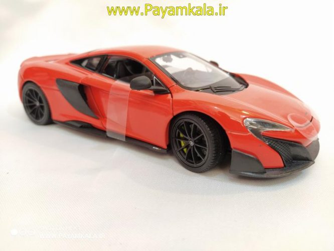 ماکت ماشین فلزی مک لارن (1:24)(MCLAREN 675LT COUPE BY WELLY) نارنجی