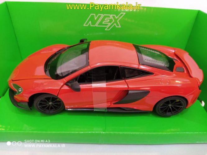 ماکت ماشین فلزی مک لارن (1:24)(MCLAREN 675LT COUPE BY WELLY) نارنجی