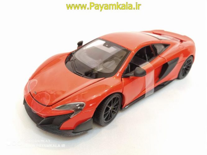 ماکت ماشین فلزی مک لارن (1:24)(MCLAREN 675LT COUPE BY WELLY) نارنجی