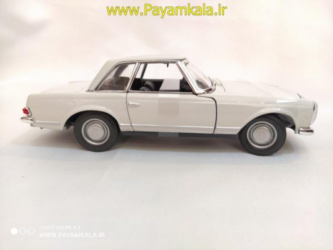 ماکت ماشین فلزی مرسدس بنز (1:24)(MERCEDES-BENZ 230SL1963 BY WELLY) سفید