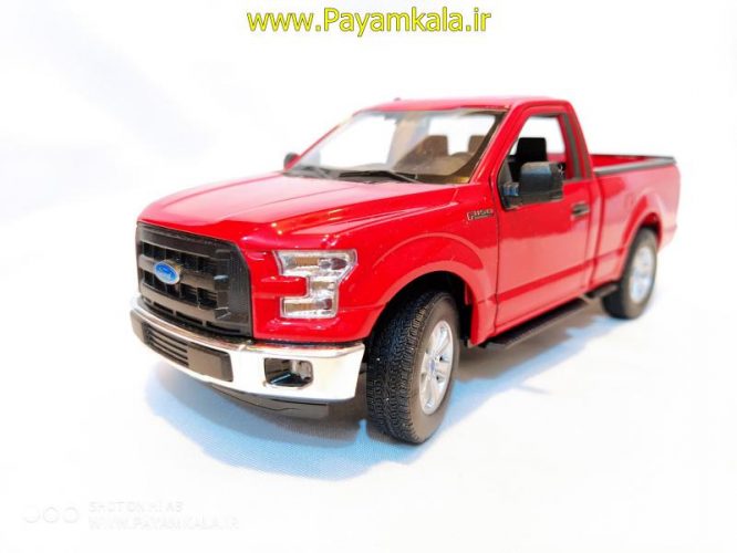 ماکت ماشین فلزی وانت فورد(1:24)(FORD F-150 REGULAR CAB 2015 BY WELLY) قرمز